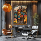 Hong Kong: Asia's World City - Whimsical Art Poster