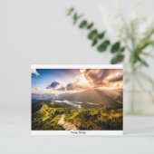 Hong Kong Berg bei Sonnenuntergang Postkarte (Stehend Vorderseite)