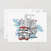 Hong Kong Busy Life Style Landschaft Postkarte (Vorne/Hinten)