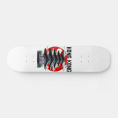 Hong Kong Button Luggage Tag Skateboard (Horizontal)