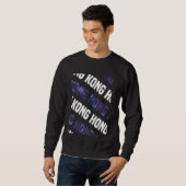Hong Kong Camouflage Pattern Lila Camouflage Sweatshirt (Vorne ganz)