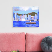 Hong Kong Canvas Print Leinwanddruck (Insitu (Wohnzimmer))