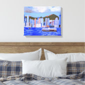 Hong Kong Canvas Print Leinwanddruck (Insitu (Schlafzimmer))