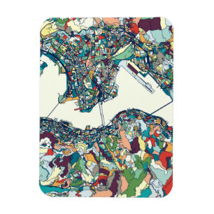 Hong Kong, China-Karte Magnet