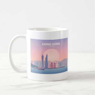 Hong Kong China Pastel Travel Design Kaffeetasse