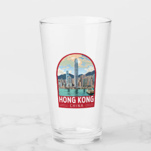 Hong Kong China Reisen Vintag Glas