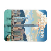 Hong Kong China Reisen Vintag Magnet (Horizontal)
