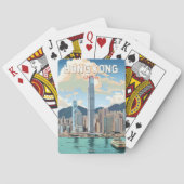 Hong Kong China Reisen Vintag Spielkarten (Rückseite)