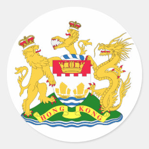 Hong Kong, China Runder Aufkleber