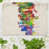 Hong Kong China Skyline Geschirrtuch (Gefaltet)