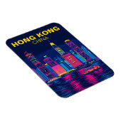 Hong Kong China Skyline Travel Souvenir Magnet (Rechte Seite)