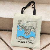 Hong Kong City Map Tote Bag Tragetasche