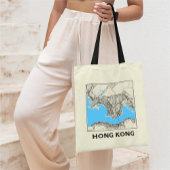 Hong Kong City Map Tote Bag Tragetasche