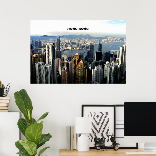 Hong Kong Cityscape Poster (Heimbüro)