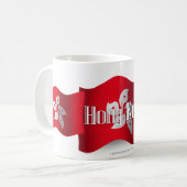 Hong Kong, das Flagge wellenartig bewegt Kaffeetasse (Vorderseite Links)