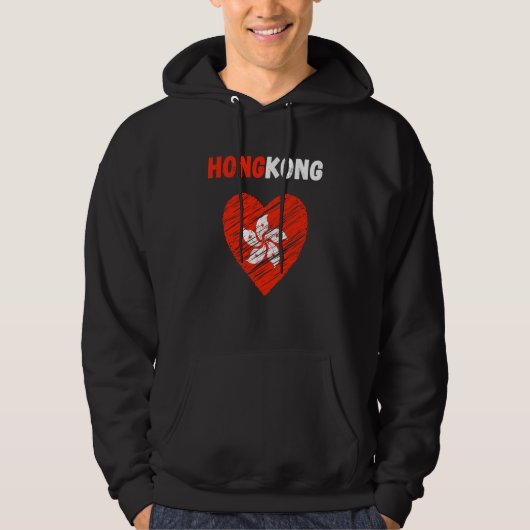 Hong Kong Flag Holiday Hong Kong Heart Hongkonger Hoodie (Vorderseite)