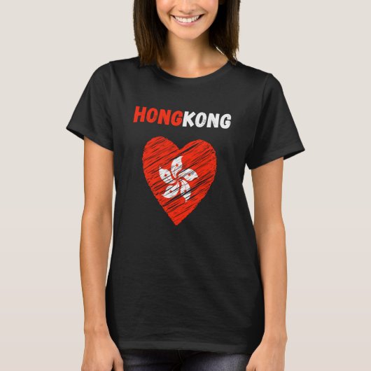 Hong Kong Flag Holiday Hong Kong Heart Hongkonger T-Shirt (Vorderseite)
