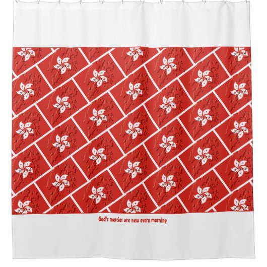 HONG KONG FLAG Individualized Scripting Patriotic Duschvorhang (Vorderseite)
