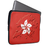 HONG KONG Flag Map Patriotic Computer Laptopschutzhülle (Vorne Rechts)