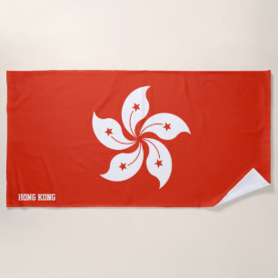 Hong Kong Flag Splendid Patriotic Strandtuch