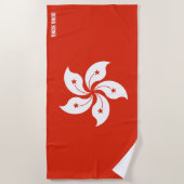 Hong Kong Flag Splendid Patriotic Strandtuch (Vorderseite)