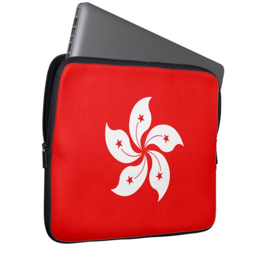 Hong Kong Flag White Orchid Symbol Laptopschutzhülle (Vorne Rechts)