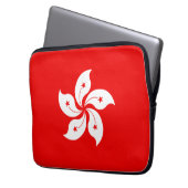 Hong Kong Flag White Orchid Symbol Laptopschutzhülle (Vorderseite Links)