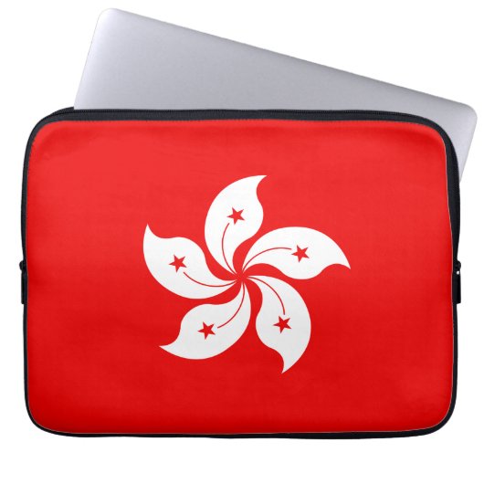 Hong Kong Flag White Orchid Symbol Laptopschutzhülle (Vorderseite)