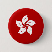 Hong Kong-Flagge Button (Vorderseite)