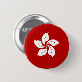 Hong Kong-Flagge Button (Vorne & Hinten)