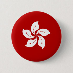 Hong Kong-Flagge Button