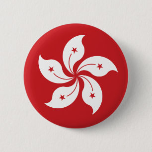 Hong Kong-Flagge Button