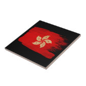 Hong Kong-Flagge Fliese (Seite)