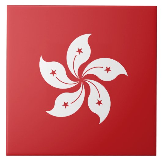 Hong Kong-Flagge Fliese (Vorderseite)
