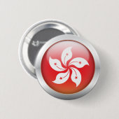 Hong Kong-Flagge "Kugel " Button (Vorne & Hinten)
