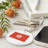 Hong Kong-Flagge Schlüsselanhänger (Vorderseite rechts)