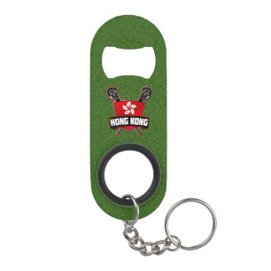 Hong Kong-Flaggelacrosse-Logo Mini Flaschenöffner