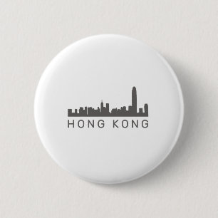 Hong Kong Geschenk HK Skyline Geschenk Button