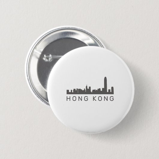 Hong Kong Geschenk HK Skyline Geschenk Button (Vorne & Hinten)