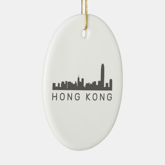 Hong Kong Geschenk HK Skyline Geschenk Keramik Ornament (Rechts)