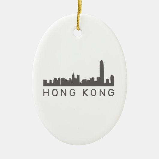 Hong Kong Geschenk HK Skyline Geschenk Keramik Ornament (Vorne)