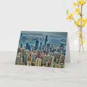 Hong Kong-Insel Karte (Gelbe Blume)