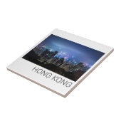 Hong Kong Island Skyline Panorama Night Souvenir Fliese (Seite)