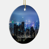 Hong Kong Island Skyline Panorama Night Souvenir Keramik Ornament (Rechts)