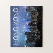 Hong Kong Island Skyline Panorama Night Souvenir Puzzle (Vertikal)