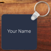 Hong Kong Island Skyline Panorama Night Souvenir Schlüsselanhänger (Rückseite)