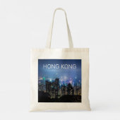 Hong Kong Island Skyline Panorama Night Souvenir Tragetasche (Rückseite)