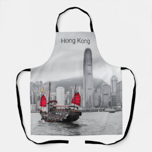 Hong Kong Island Skyline Vintage Panorama Souvenir Schürze