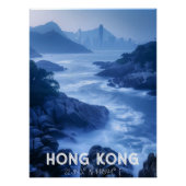 Hong Kong: La Perla de Oriente - Costa y Skyline Poster (Vorderseite)