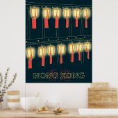 Hong Kong Lanterns B Poster (Küche)